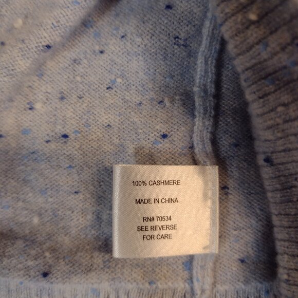 Women’s Light Blue Orvis Cashmere Sweater – Style #2MPF– Size Small - Picture 5 of 13